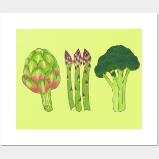 green veggies Posters and Art